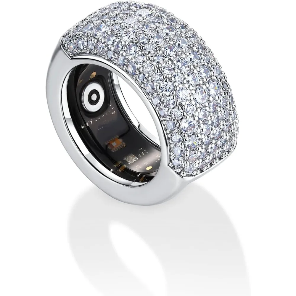 14K Gold Plated Pave Smart Ring Cover for Gen 4 Fitness Trackers