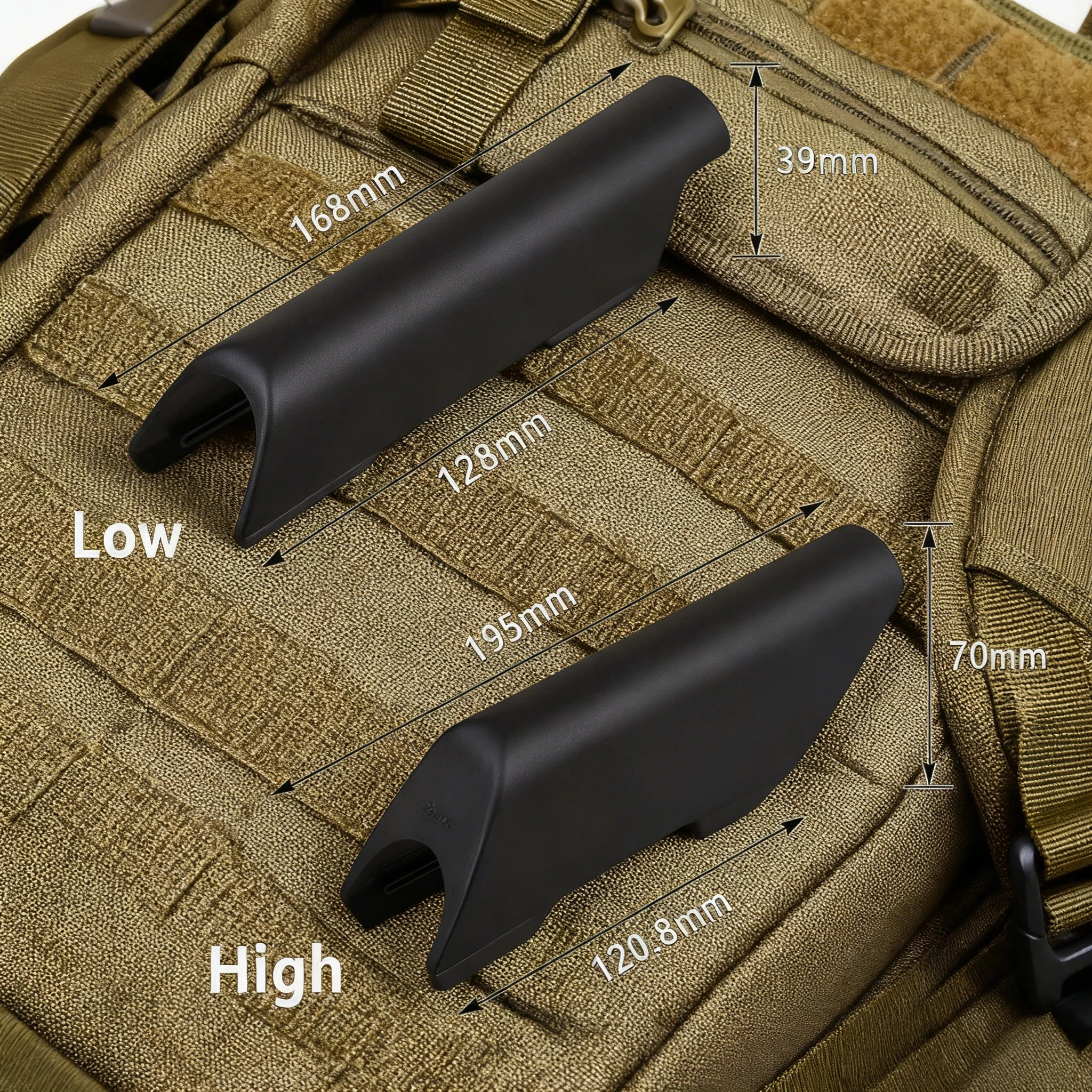 

Outdoor Tac Adjustable AR-15 Tactical Cheek Rest - Ergonomic Rear Support Kit with High/Low Profile Soft Elastic Nylon Padding