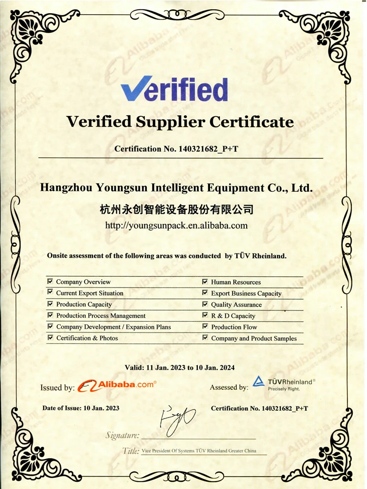 YS-305R automatic strapping machine, tray strapping machine with power roller table