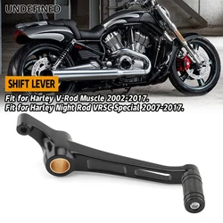 Motorcycle Shift Arm Lever Peg Pedal for Harley V-Rod Muscle 2002-2017 Night Rod VRSC Special 2007-2017 Aluminum Black Chrome