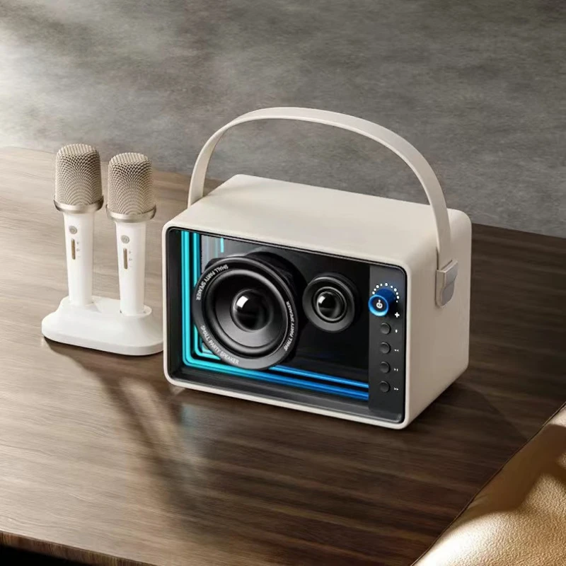 

Microphone stereo integrated microphone k song bluetooth speaker home singing outdoor home ktv