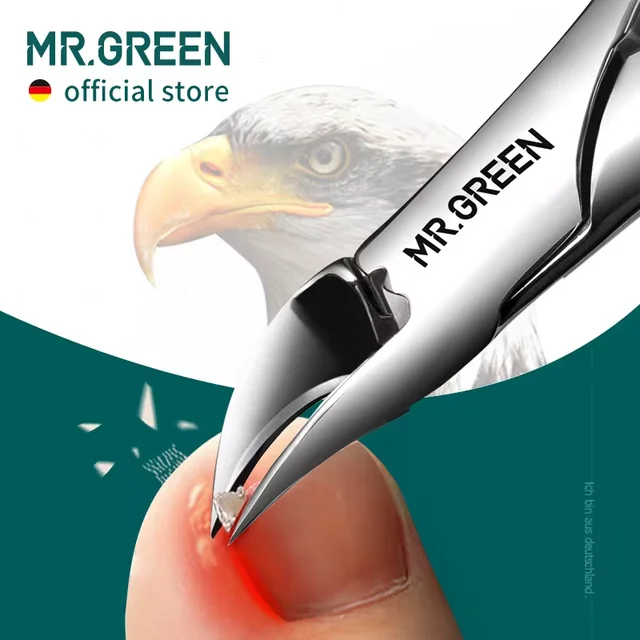 MR.GREEN Obcinacz do paznokci Obcinacz do paznokci Profesjonalny Pedicure Narzędzia do wrastania paznokci Zestawy do manicure zapobiegającego rozpryskiwaniu się Stal nierdzewna