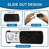 Loupe LED/UV coulissante 30X-90X – Loupe à bijoux portable Triplex pour la gemmologie et les travaux de précision en micro-gravure 3