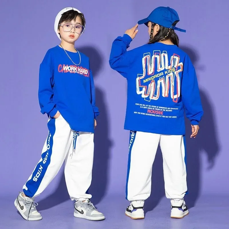 Jungen Hip Hop Sweatshirt Rosa Street Dance Hosen Mädchen Lose Top Röcke Kinder Streetwear Jogger Kinder Jazz Socken Kleidung Sets