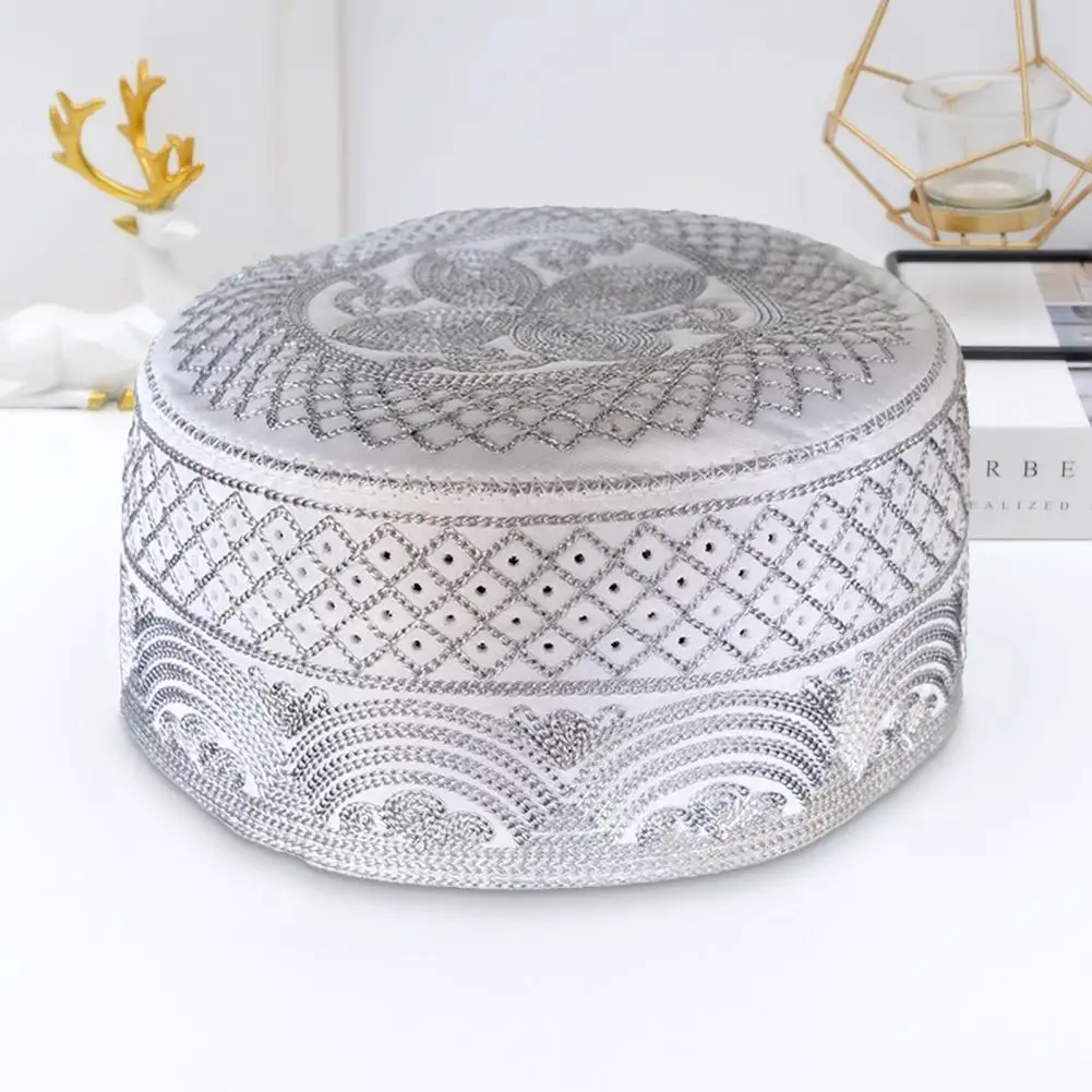 Men Summer Hat Round Firm Stitching Head Decoration Turkish Jewish Holiday Wear Cap Male Hat Headwear