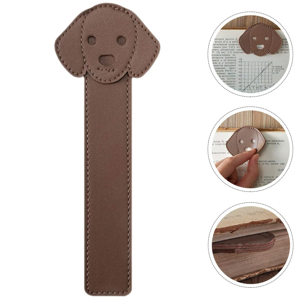 

Dog Bookmark Animal Themed Page Marker for Book Lovers PU Gift for Christmas Birthday Graduation