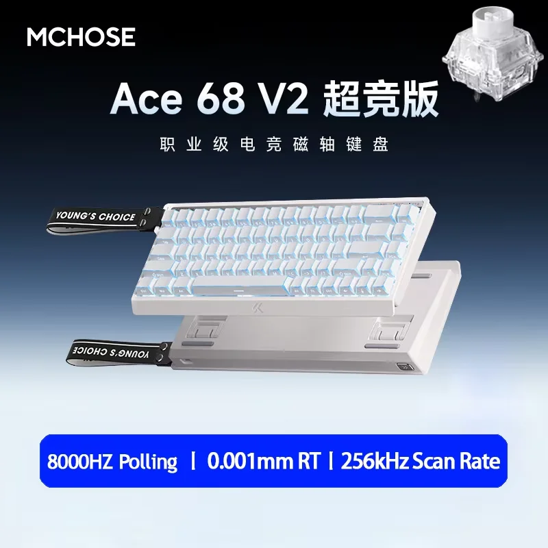 MCHOSE Ace 68 Hall Effect Magnetische Schakelaar Gaming Toetsenbord Topografische Keycaps Aangepaste TTC Uranus Magnetische Schakelaar eSports