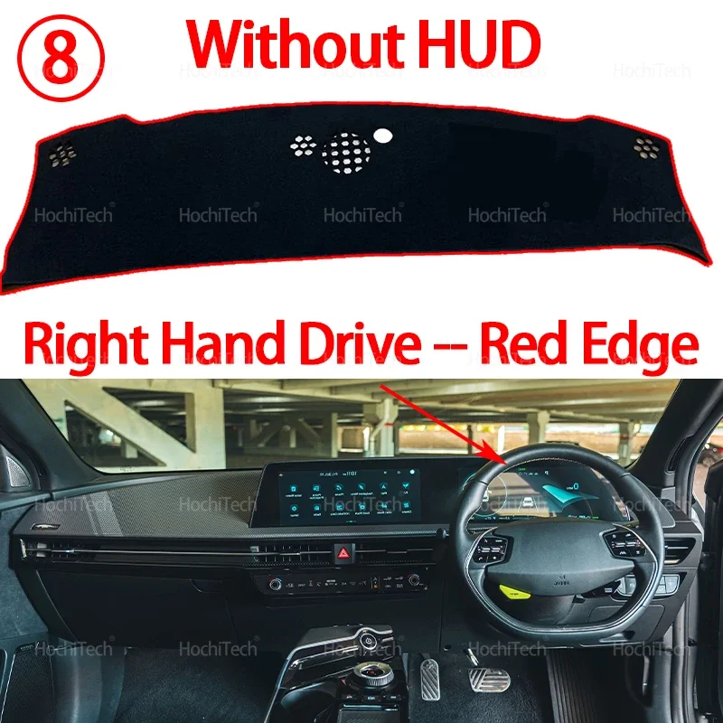 Armaturenbrett Abdeckung Bord Anti-Slip Matte Schützen Pad Auto Sonnenschirm Teppich Teppich Für Kia EV6 Air GT GT-Line 2021 2022 2023 2024 2025 – Detail 16