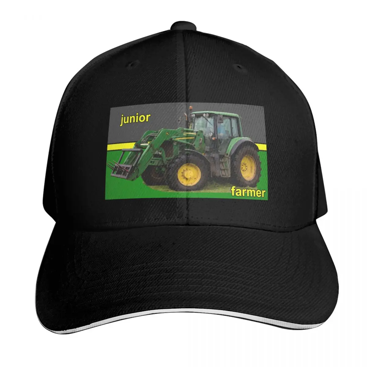 Junior farmer green tractor Baseball Cap Summer Beach Travel Streetwear Hip Hop Trendy Vintage Retro Embroidered