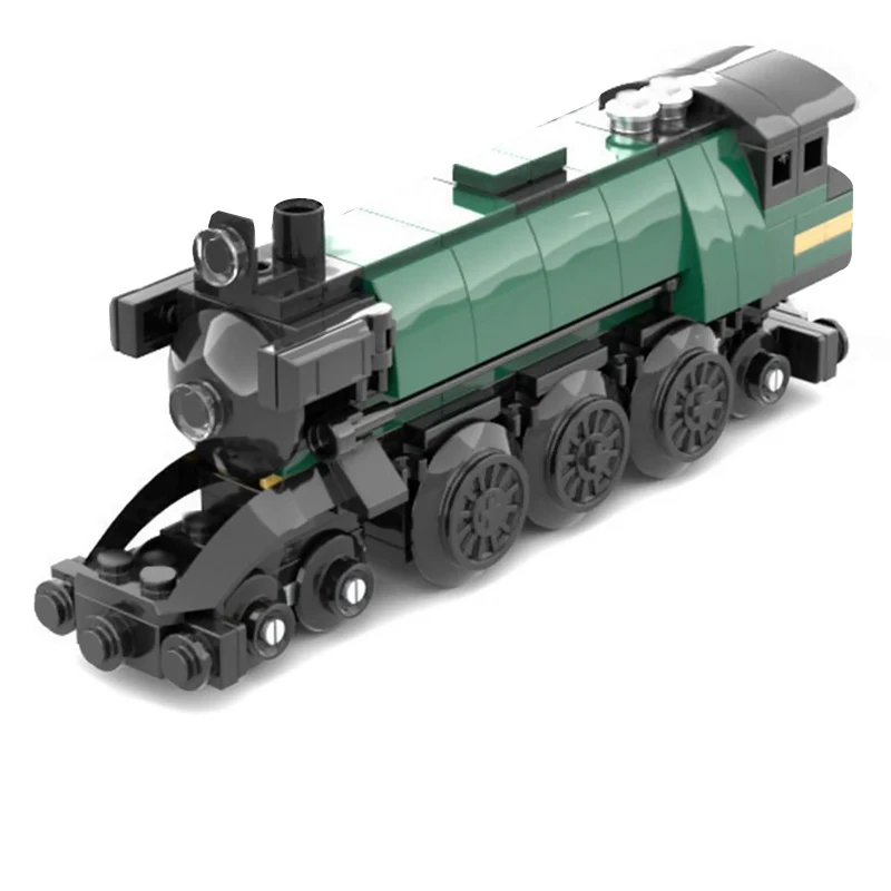 Modelo de carro de cidade moc, tijolos de construção, locomotiva de passageiros ferroviários, tecnologia modular, presentes de feriado para crianças, brinquedos de montagem