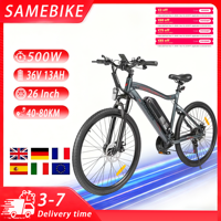 SAMEBIKE 500W Powerful Motor Electric Bicycle 36V13AH Removable Battery One seat Electric Bike 26 Inch Tire Adult City E-Bike