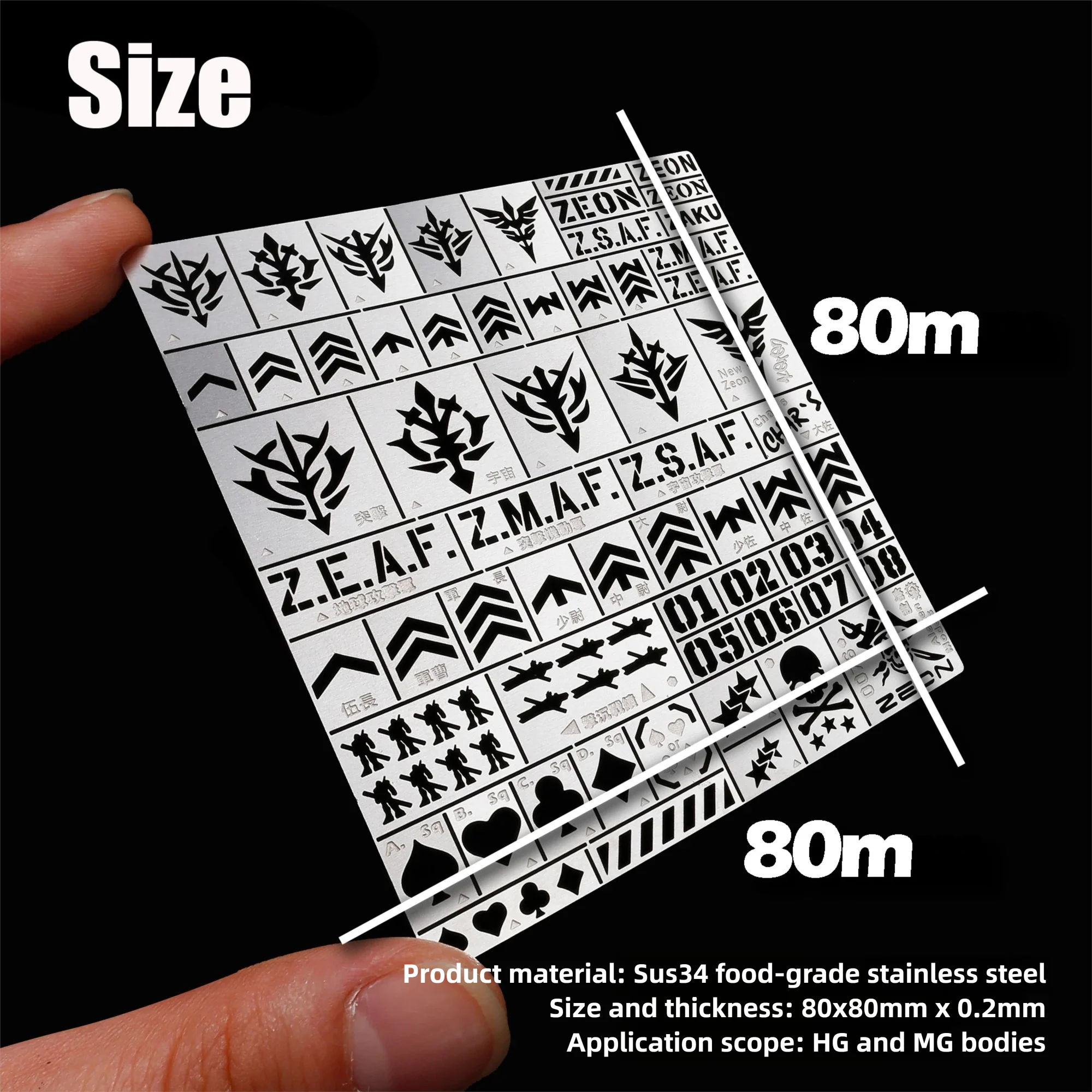 1/100 1/144 GM EFF Mark Symbol Spray Mask Stencil for Gundam Mecha Airbrush Spraying Detail Decoration Modelling Auxiliary Tools