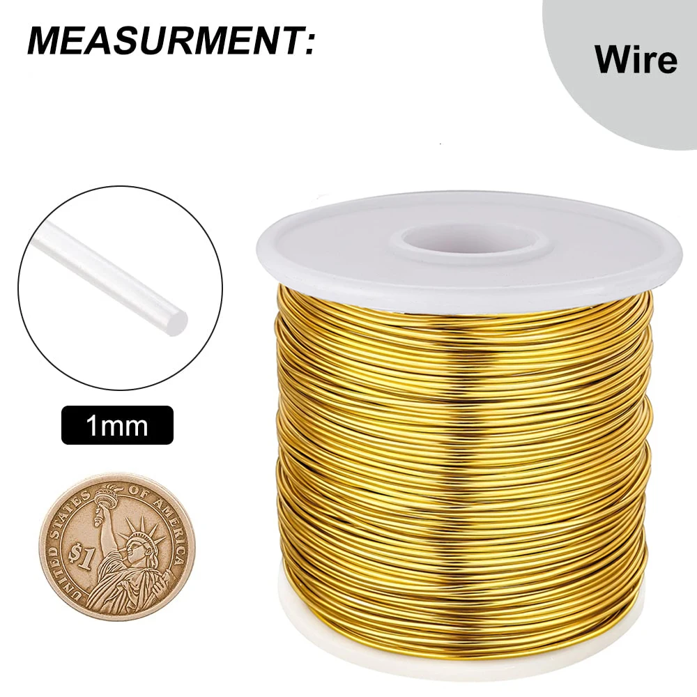 1 Roll 30M(98 Feet) Aluminum Craft Wire18 Gauge 1mm Flexible Metal Artistic Floral Beading Wire for Jewelry DIY Craft Making