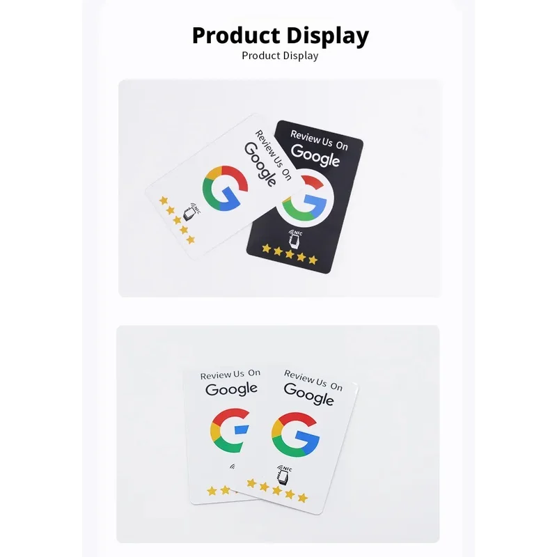 100Pcs Rewritable NTAG215 NFC Tap Card Google Review Business Customer Feedback Review Tap Cards