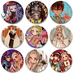 Anime Character Hanako-kun/Nene Yashiro/Kou Minamoto/Aoi Akane Lapel Pins Round Brooches Badge for Backpack Accessories Gifts