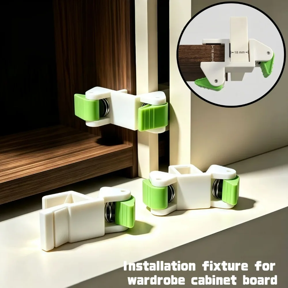 New Adjustable Wardrobe Panel Install Auxiliary Clamps Woodworking Filler Board Line Marker Furniture Installation Fixing Tool