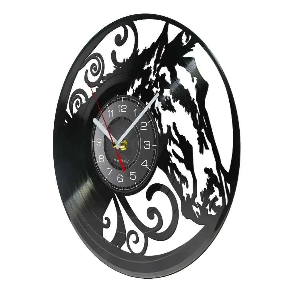 Horse Head Design Vinyl Record Wall Clock Stallion Horse Silhouette Interior Modern Wall Art Home Decor Clock Equestrianism Gift