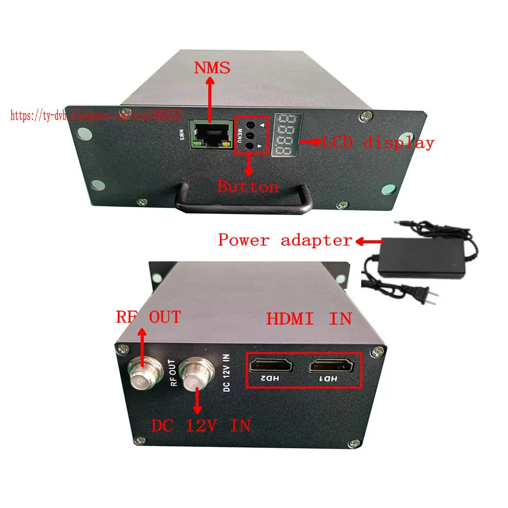 2-kanałowy cyfrowy moduł HDMI na RF (ISDBT/DVB-T) z koderem wideo HD do telewizji kablowej