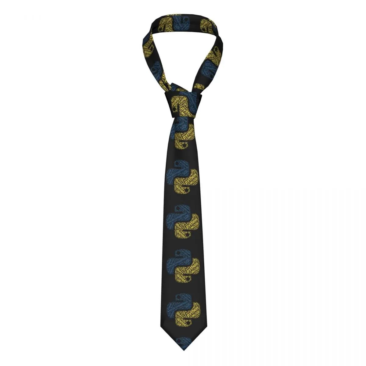 Python Programmer Necktie 8 cm Computer Software Developer Programming Coder Coding Neck Tie for Men Daily Wear Gravatas Gift