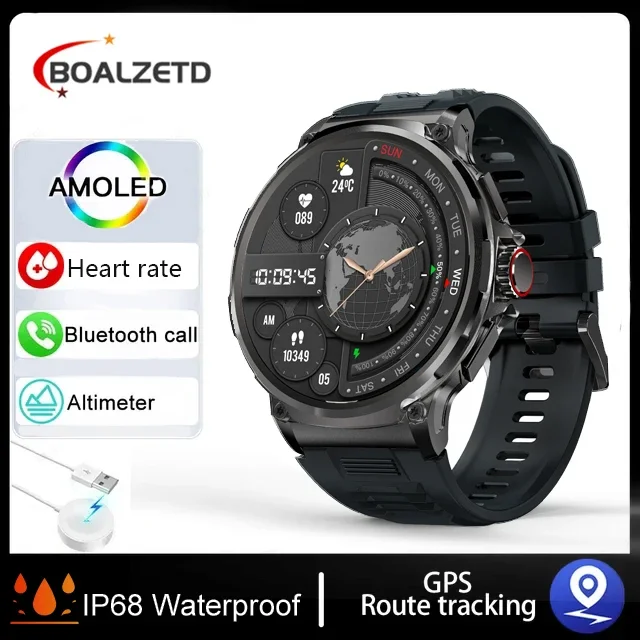 New Smart Watch 1.85-inch Ultra HD GPS Track Bluetooth Call Very Long Endurance Sports Fitness Be Suitable for Huawei Xiaomi