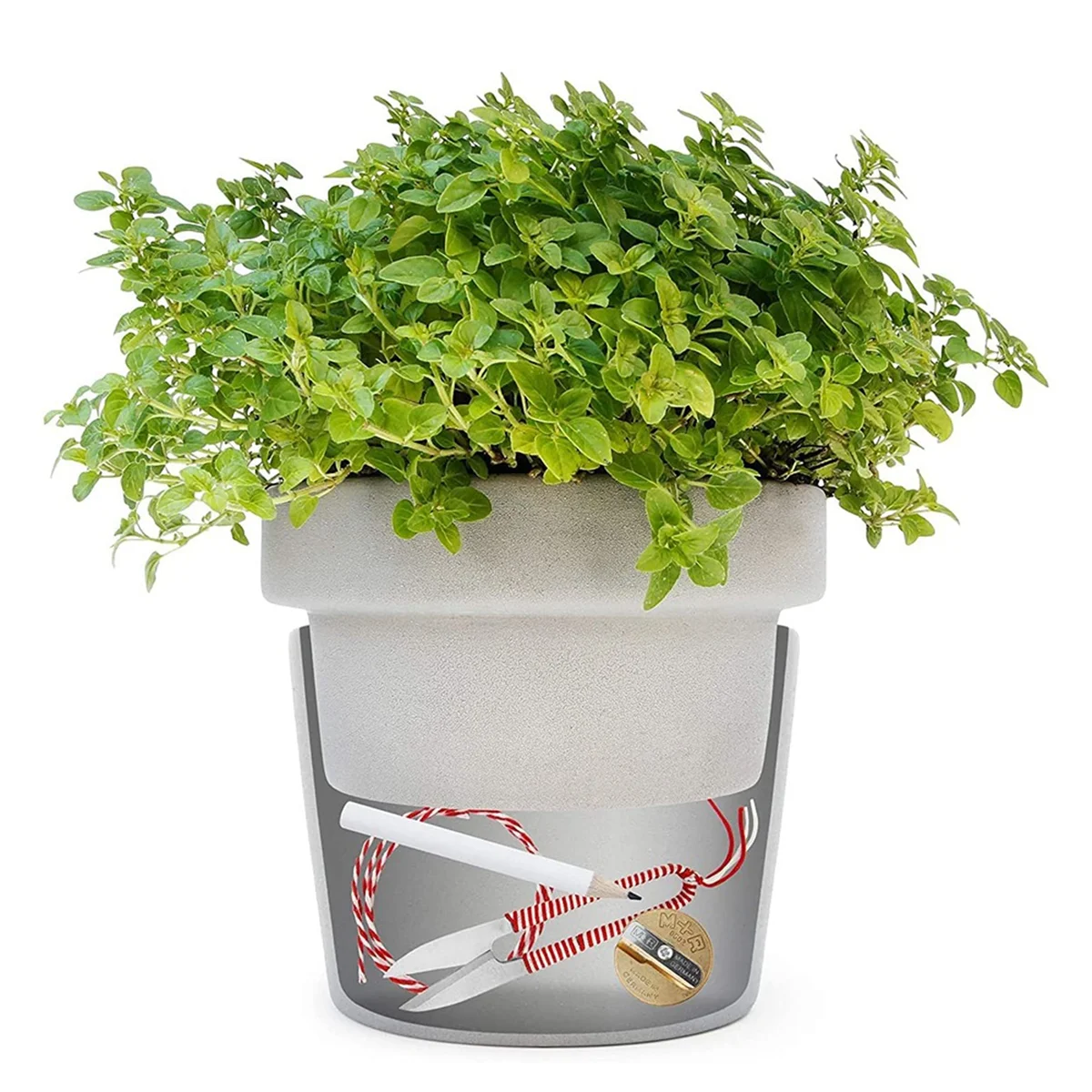 Vaso da fiori Cassetta di sicurezza nascosta Vasi Barattolo di stoccaggio + lucchetto Salvadanaio Nascondi denaro Chiavi Organizzatore Altro valore Nessuna pianta A
