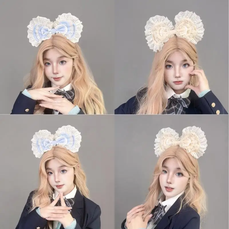 

39BB Elegant Lace Headbands Sweet And Stylish Hairband Tea Party Hair Accessories For Various Event Weddings Costume Parties