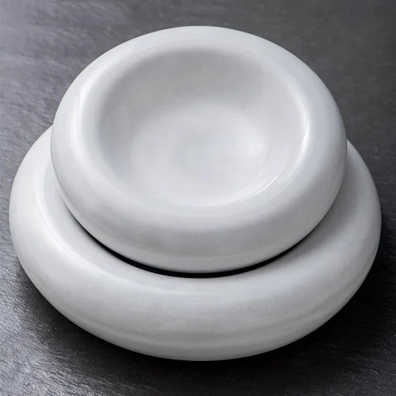 Retro Ceramic Concave Shape Plate Creative Thick Soup Plate Dessert Plate Sashimi Sushi Plates Restaurant Specialty Tableware
