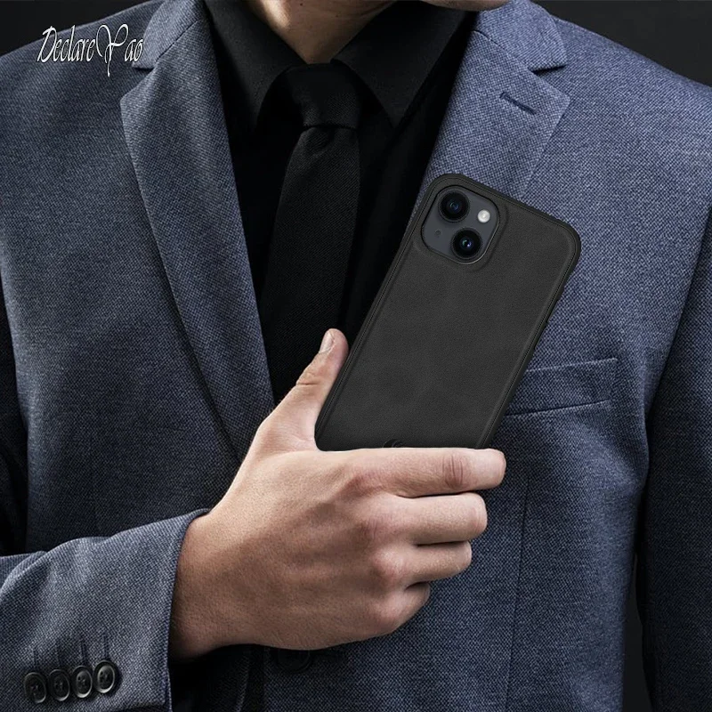 Cover For Apple 13 Cases DECLAREYAO Slim Letaher Hard Coque For Apple iPhone 13 Pro Max Cover Magnet Phone Case For iPhone 13Pro