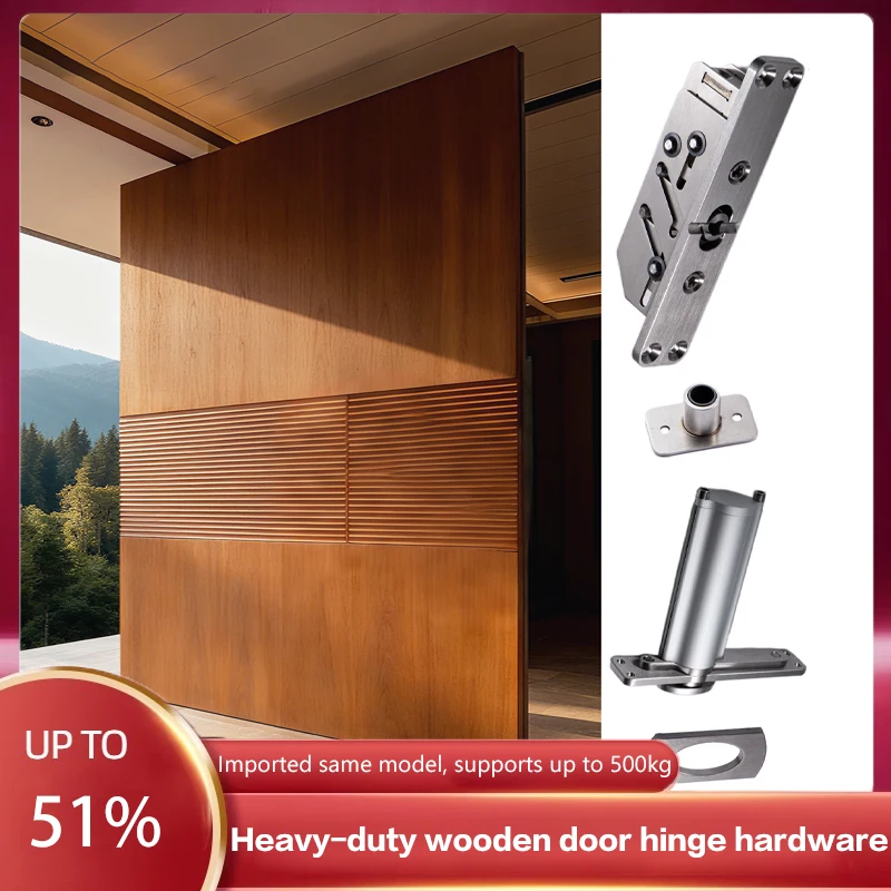 

Heavy Duty Wood Door Top Bottom Pivot Hinge With 90° Positioning Floor Spring No Digging Required For Rotating Door Hardware