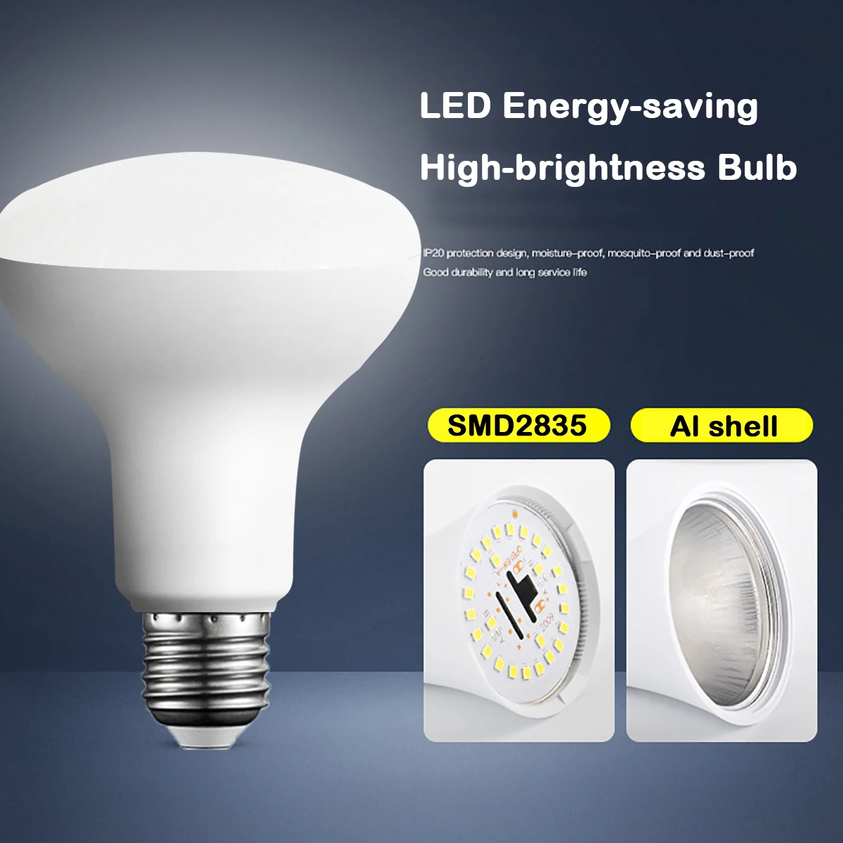 1-10Pcs LED E27 E14 Bath Lamp Mushroom Bulb R50 R63 R80 220V 6W 10W 12W non strobe warm white light in line with ERP2.0