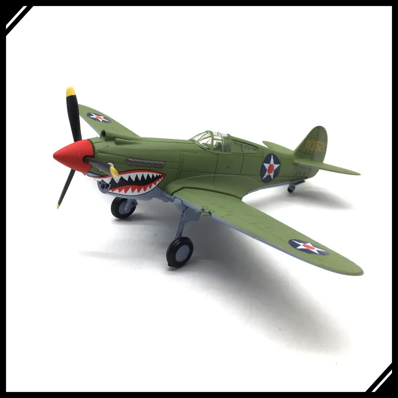 

1:72 P-40 Warhawk Модель истребителя, литой под давлением металлический военный самолет, готовая модель, подарочная коллекция, дисплей