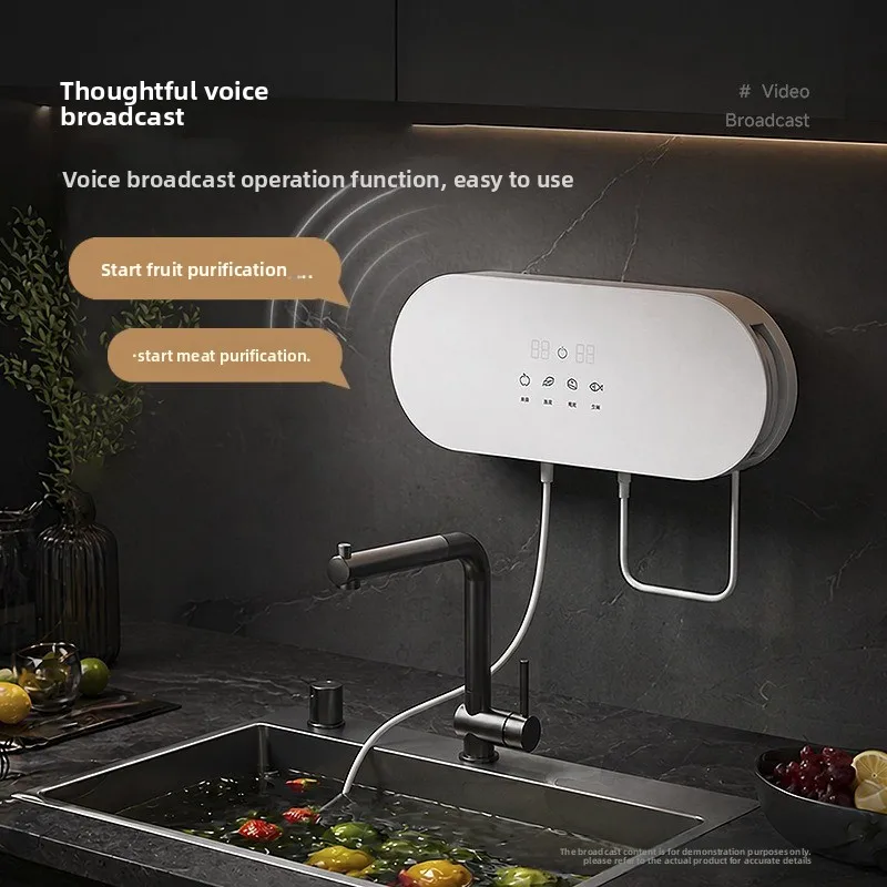 Double Warehouse Fruit and Vegetable Cleaning Machine Multi-functional Washing Fruit and Vegetable Ingredients Purifier