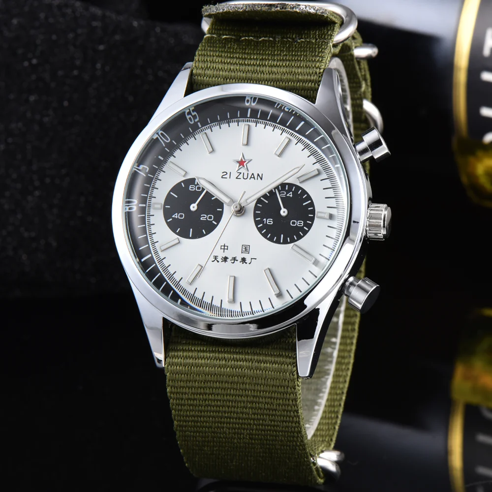 

Red Five Star 21 Zuan Watches For Mens Fashion Business Multifunctional Adjustable Date Quartz Wristwatch AAA Male Clocks