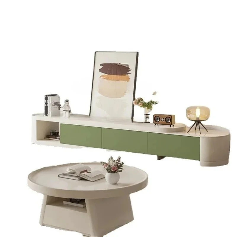 

Living Room Home Small Apartment Size round Glass Modern Simple Coffee Table