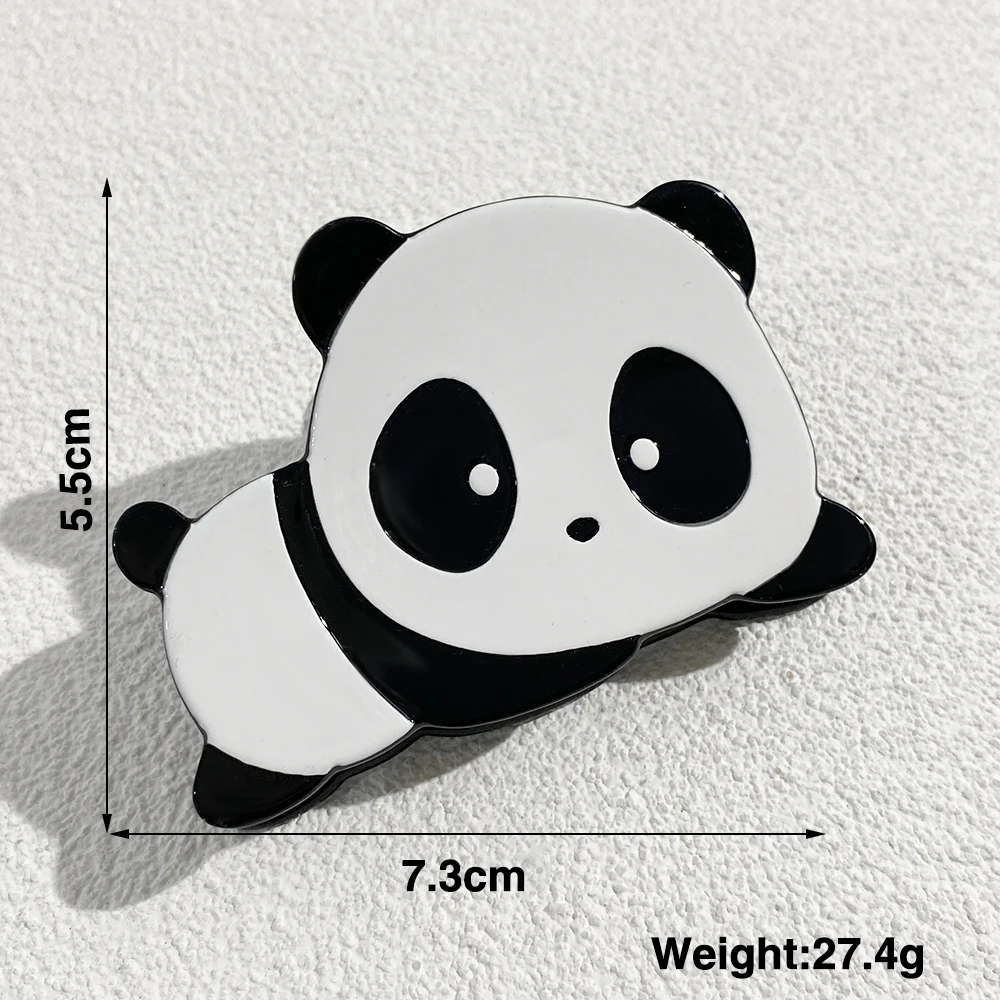 New Design Chinese Black White Panda Bamboo Acrylic Hair Clip Claw For Women Elegant Animal Hairpin Hair Accessories Gifts