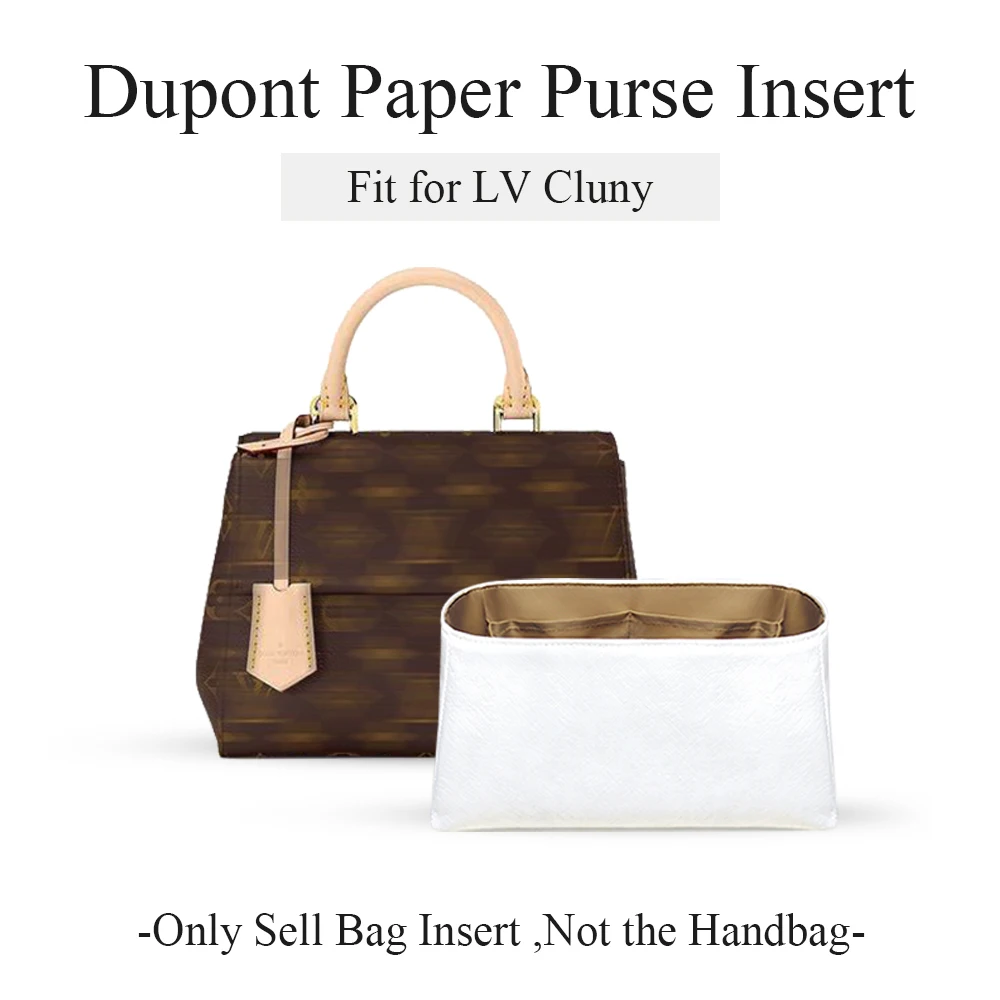 

Dupont Paper Purse Organizer Insert Fit for LV Cluny, Lightweight Inner Liner Storage Bag In Bag Makeup Inside Organizer Bag