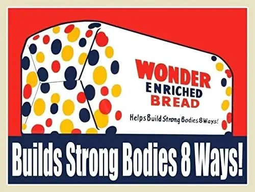 Wonder Bread Builds Strong Bones Vintage Advertisement Metal Sign-aluminum