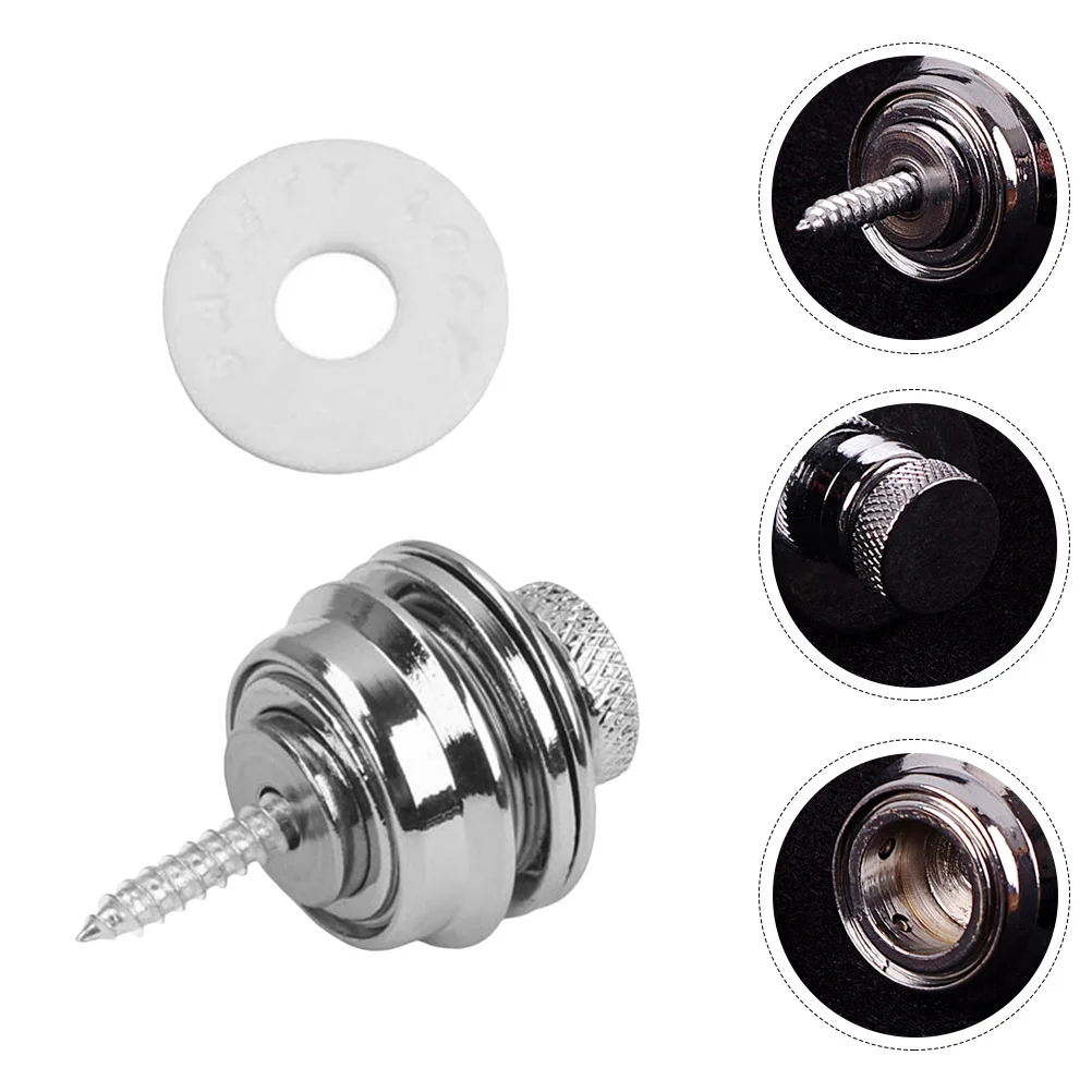 

1 set 1 Set Guitar Belt Buckle Premium Alloy Strap Lock Nail For Acoustic Bass Guitar Durable Fixator Rock-Steady Bolt