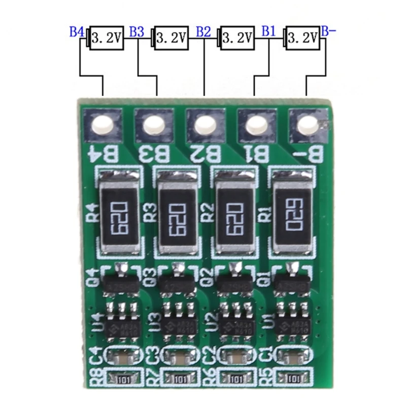 Placa de equilibrio activo BMS de 4S, ecualizador de batería Lifepo4 LTO, condensador de transferencia de energía, equilibrador activo de litio, 3,2 V, envío directo