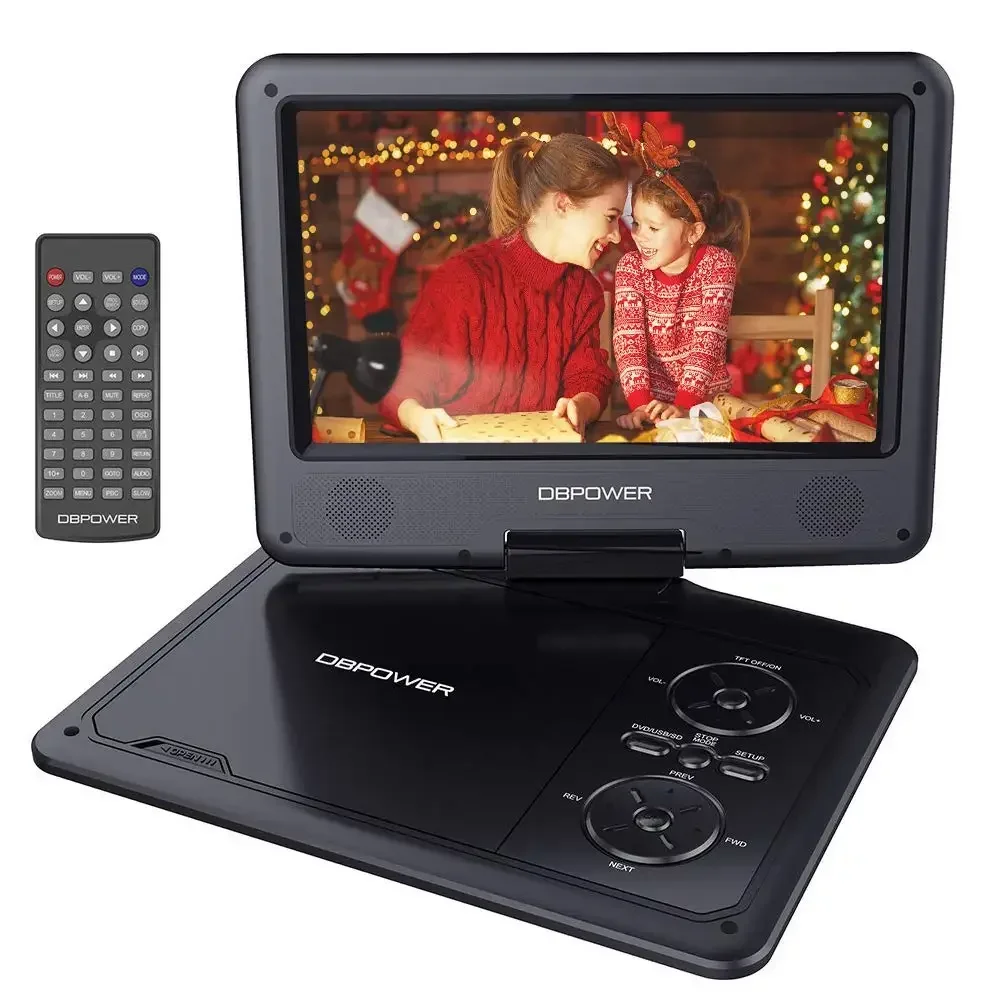 DBPOWER 5-Hour Built-In Rechargeable Battery HD Portable  Radio CD DVD Player TV