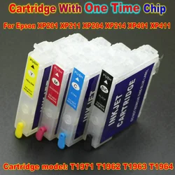 Printer Cartridge With Chip for Epson XP-401 XP-101 XP-201 XP-211 XP-214 XP201 XP211 XP411 XP204 XP214 1 Set T1971 Ink Cartridge