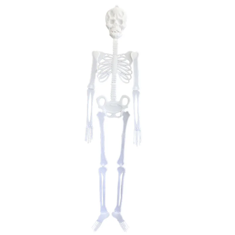 Halloween Skeleton Rotated 360° Pvc Outdoor Courtyard Ghost Wall Mounted 30/90/150cm Terrorist Props Glowing Skeleton Luminous