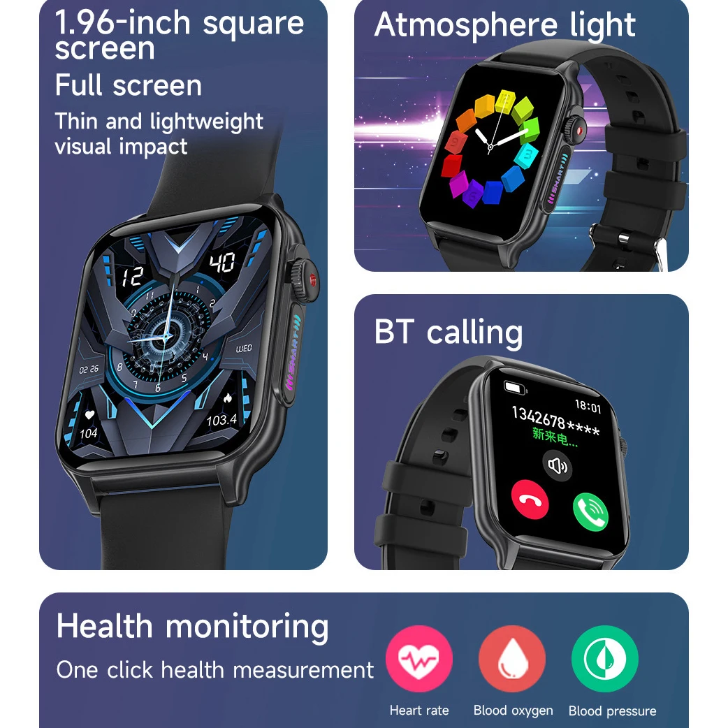 Светодиодный фонарик, уличные водонепроницаемые умные часы для мужчин, 300 мАч, спортивные фитнес-часы с BT-вызовом, женские умные часы с пульсометром, калькулятор