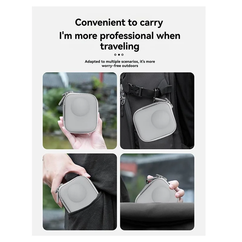 Ingenious-For DJI Osmo 360 Sport Camera Mini Storage Case PU Protectors Bag Portable&-Portable Accessories For DJI Osmo 360