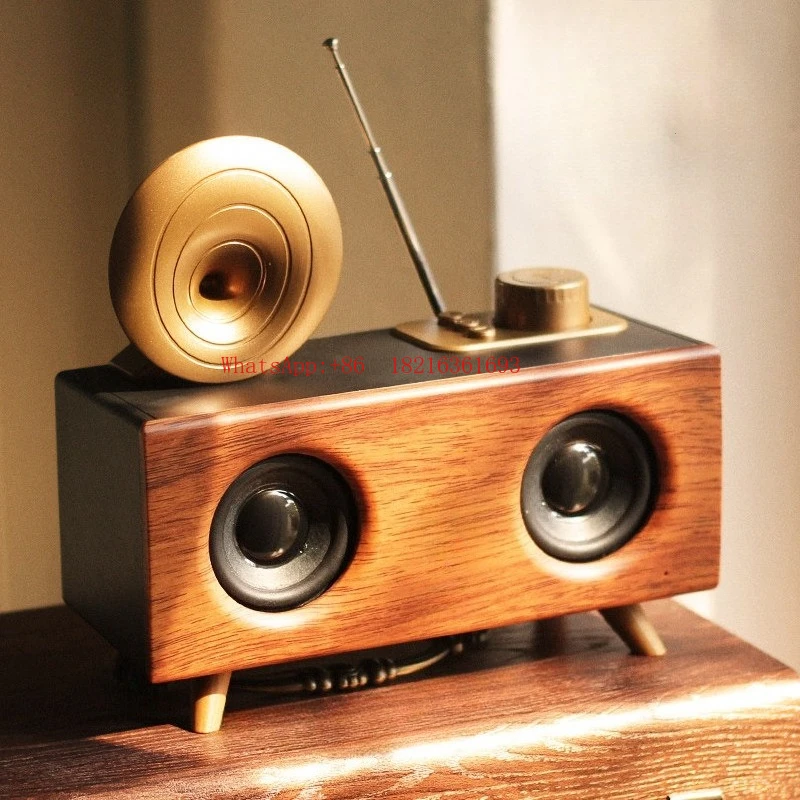 

3D Surround High Sound Quality Retro Stereo Subwoofer B6 Wireless Speaker Super Large Volume Portable Outdoor Radio