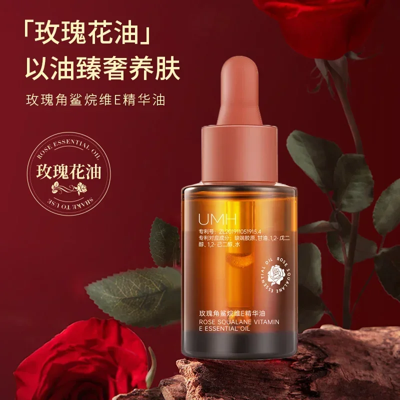 Rose Black Tea Squalane Vitamin E Essence Oil 30ml Hydrating Moisturizing Essential Oil Nourishing Antioxidant Skin Care Serum