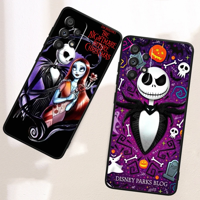 The Nightmare Before Christmas Art For Samsung A53 A52 A33 A32 A51 A71 A21S A13 A73 A50 A22 A23 A03 A72 A54 A12 5G Black TPU