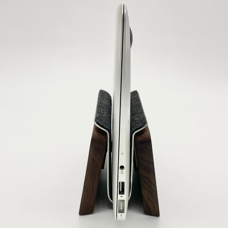 

Suitable for vertical support of laptops, gaming laptops, and vertical walnut stand