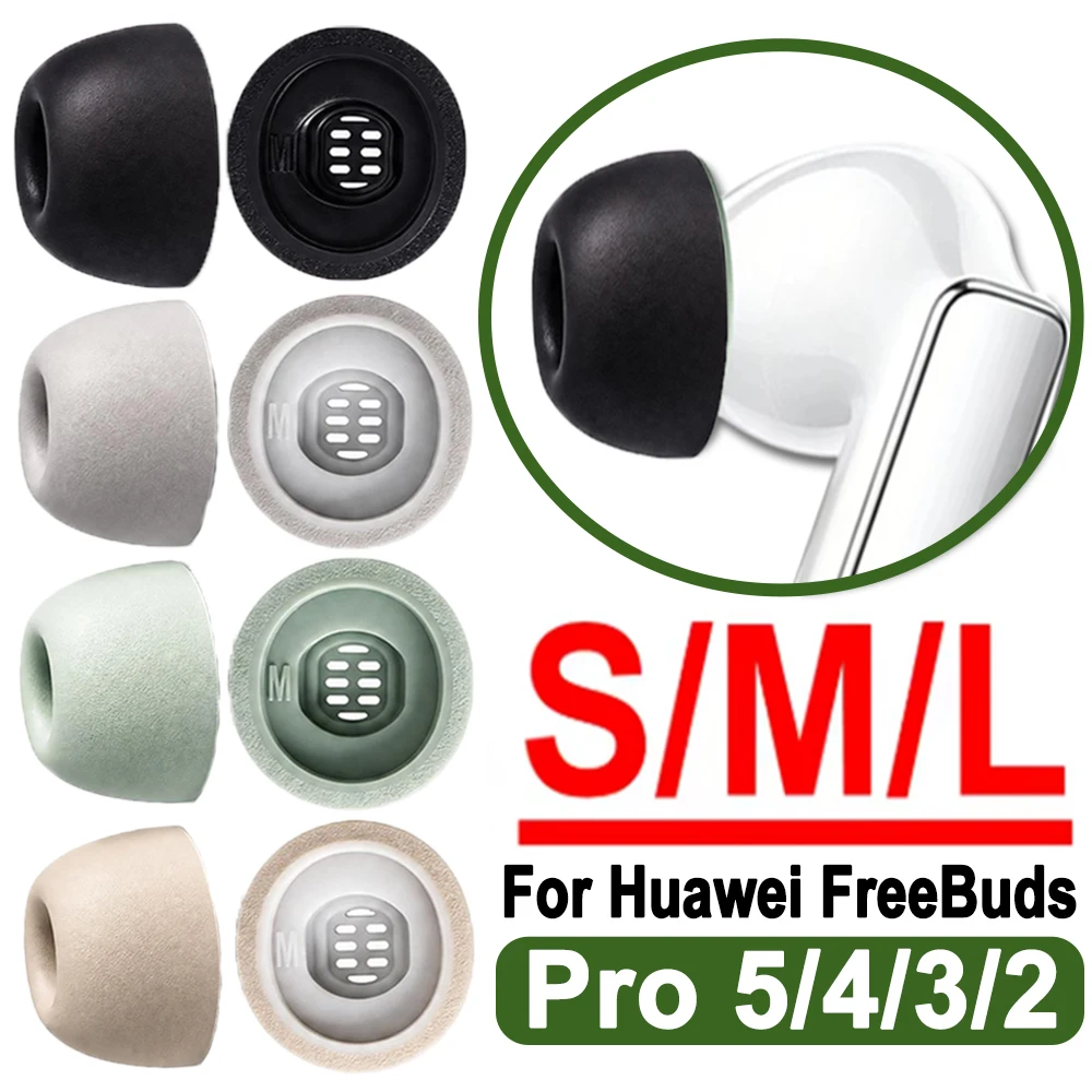 Silicone Memory Foam Cushion Replacement in-Ear Tips for Huawei FreeBuds Pro5/4/3/2 Cover SML Earbud 1/2/3Pair Earphones EarPads