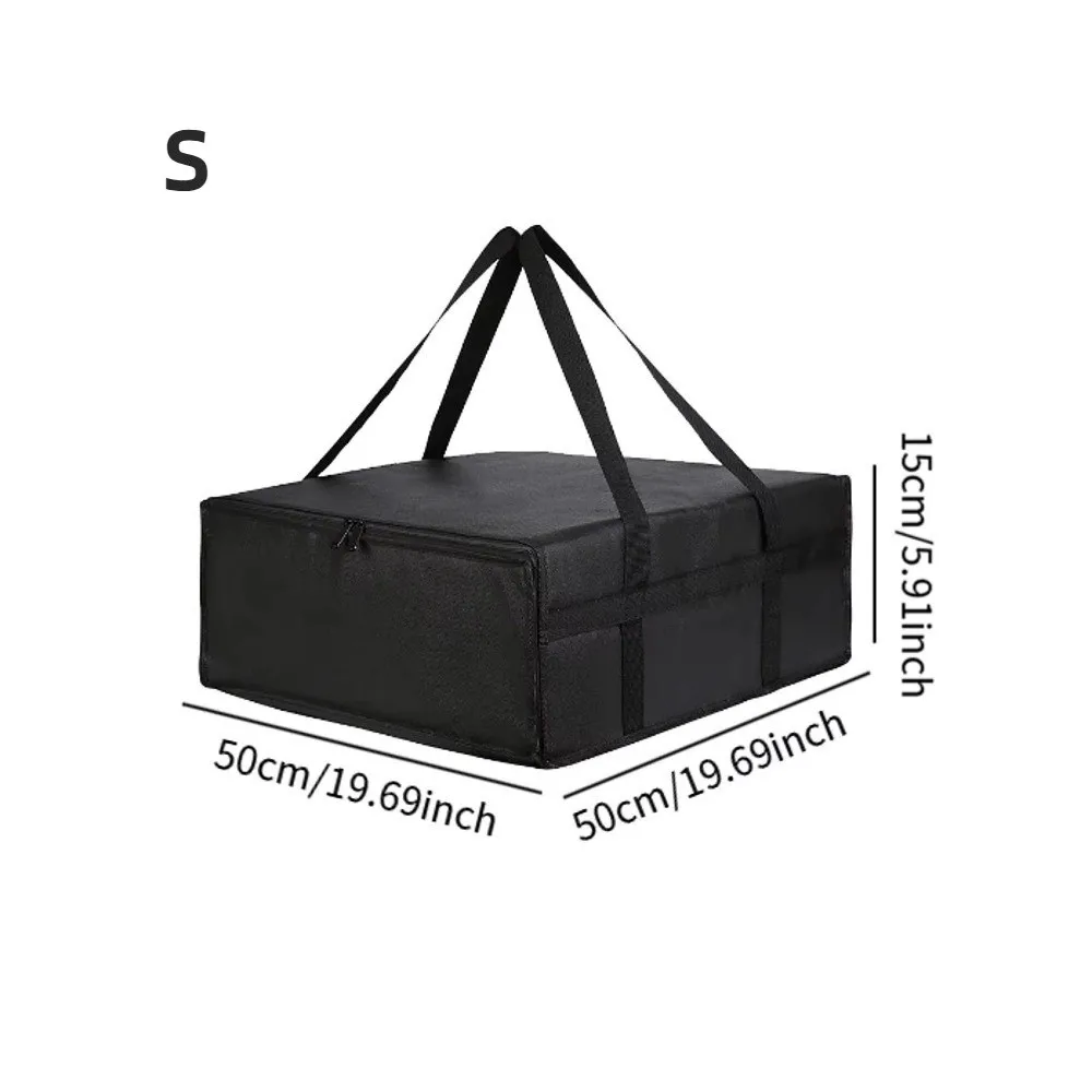 Tas Pengantar Makanan Reusable Terisolasi Sepenuhnya, Tas Pembawa Pizza Penjaga Kesegaran, Ringan, Kotak Penyimpanan Makanan Panas dan Dingin